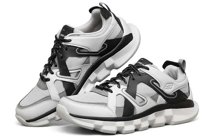 Lookbook Skechers Blockside Weiß/Schwarz 210180-WBK