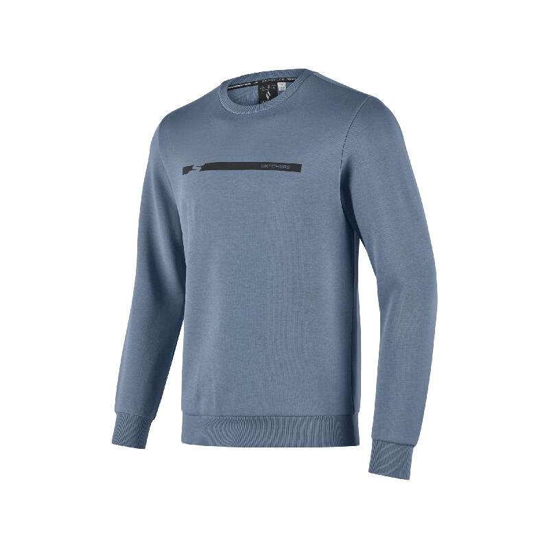 Skechers Blue Pullover Long-Sleeve Sweatshirt - Stylish & Breathable P324M024-011T
