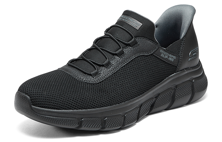 Lookbook Skechers Bob's Slip-Ins 'Hitam' 118302-BBK