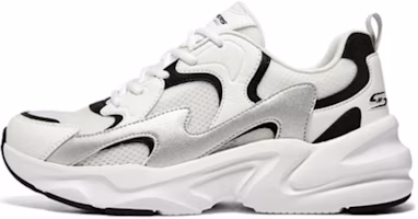 Skechers Bobs Bamina 2 'White Black Silver' 118321-WBKS Skechers Bobs Bamina 2 'White Black Silver' 118321-WBKS