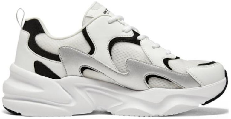 Skechers Bobs Bamina 2 'White Black Silver' 118321-WBKS Order Skechers Bobs Bamina 2 'White Black Silver' 118321-WBKS