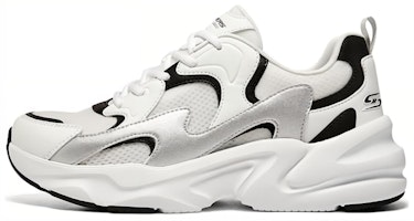 Skechers Bobs Bamina 2 'White Black Silver' 118321-WBKS Skechers Bobs Bamina 2 'White Black Silver' 118321-WBKS
