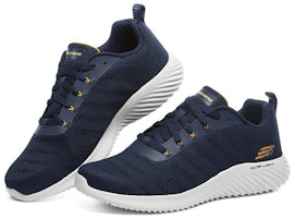 Skechers Bounder 運動休閒鞋 藍橘 Lookbook Skechers Bounder 運動休閒鞋 藍橘