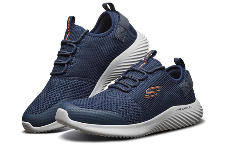 Lookbook スケッチャーズ バウンダー 青/白 (Sukecchaazu Baundaa Ao/Shiro) 52510-NVOR