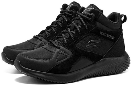 Skechers Bounder 耐磨防滑 中筒 運動休閒鞋 黑色 Lookbook Skechers Bounder 耐磨防滑 中筒 運動休閒鞋 黑色