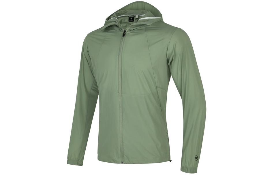 Skechers Breathable Zipper Hoodie Jacket in Solid Brown Green P224M055-03LX