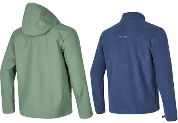 スケッチャーズ ブラウングリーン 防水防風 フリース裏地付きフードジャケット P424M027-03LX Lookbook スケッチャーズ ブラウングリーン 防水防風 フリース裏地付きフードジャケット P424M027-03LX