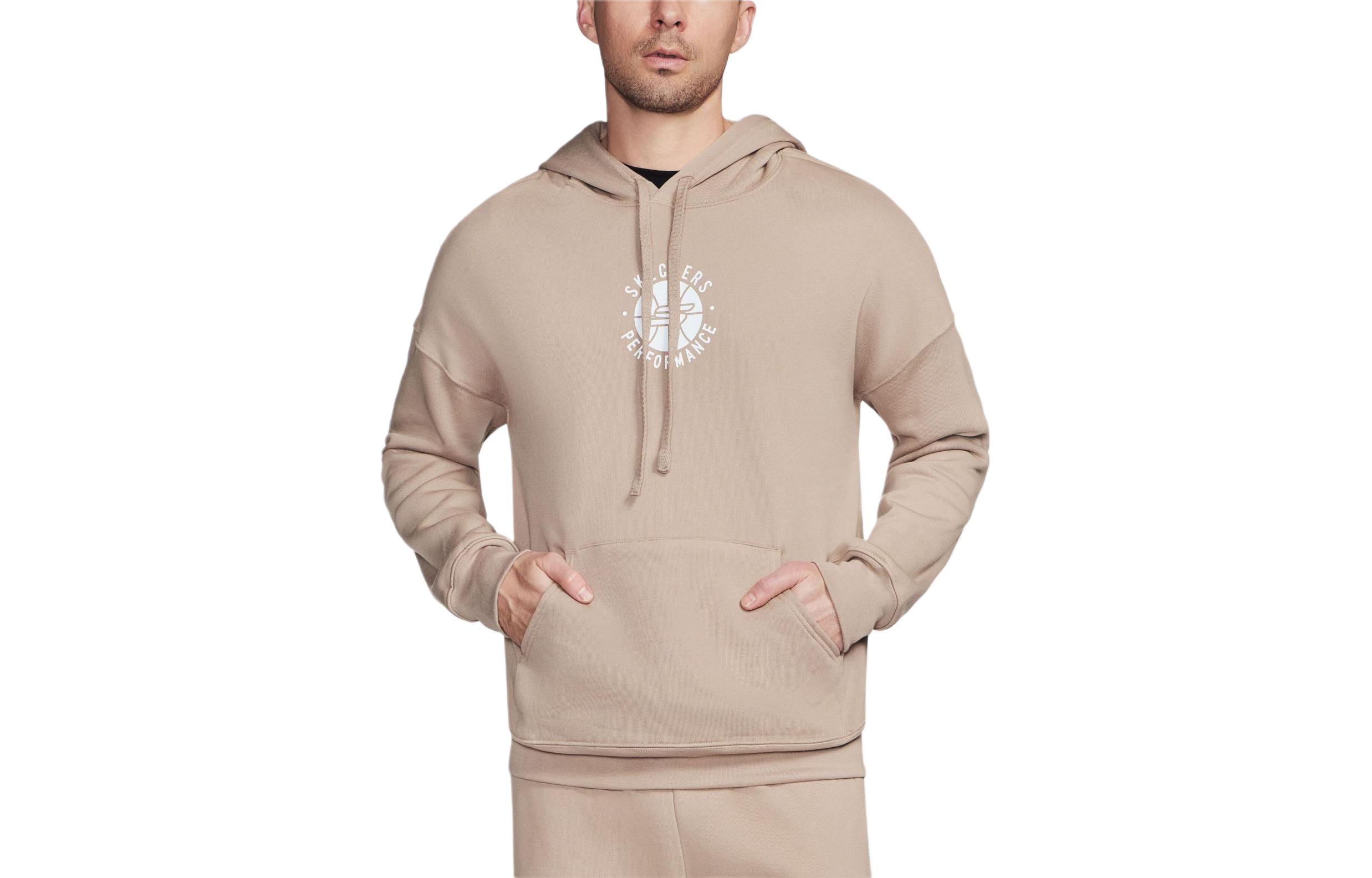 Skechers Brown Hoodie with Logo Print Design HD66-NTBR