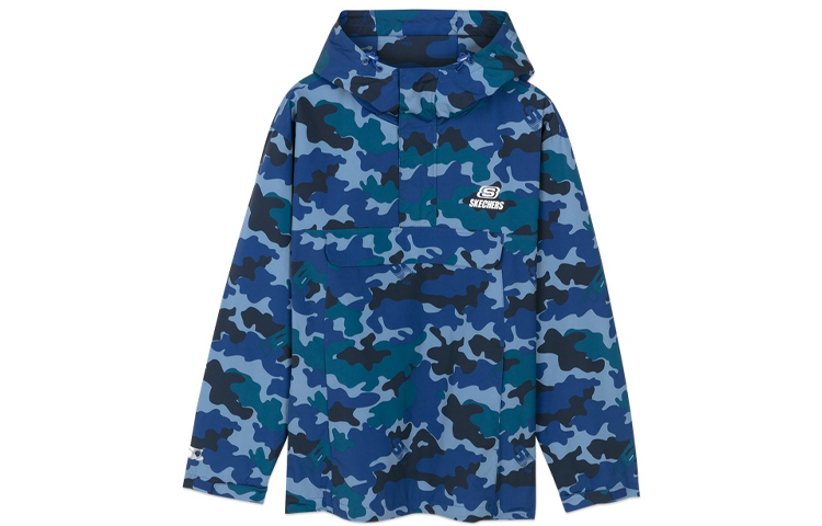 Skechers Camouflage Half-Zip Hooded Jacket L420M036