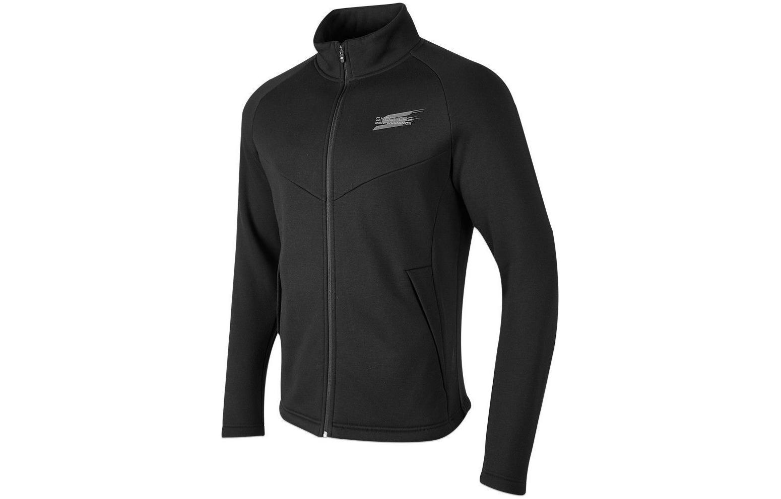 Skechers Carbon Black Stand-Collar Zip-Up Long-Sleeve Jacket P423M063-0018