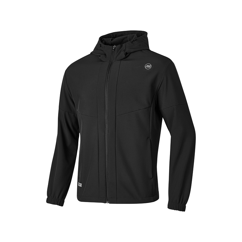 Skechers Carbon Black Windbreaker Jacket - Soft, Comfy, Water-Resistant P424M158-0018