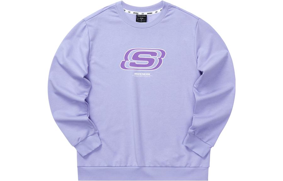 Skechers Casual Alphabet Print Fleece Sweatshirt Unisex - Sweet Lavender L322U084-01DU