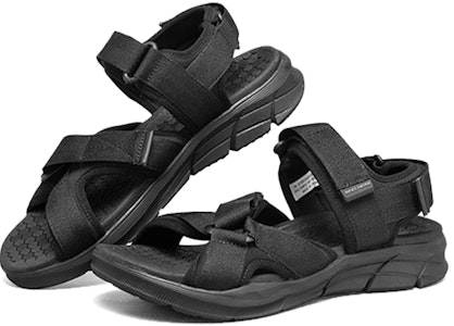 スケッチャーズ カジュアル黒サンダル
(Sukecchaazu kajuaru kuro sandaru) 237050-BBK Lookbook スケッチャーズ カジュアル黒サンダル
(Sukecchaazu kajuaru kuro sandaru) 237050-BBK