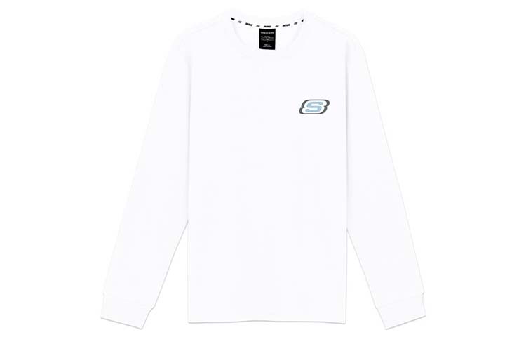Skechers Casual Crewneck Pullover Sweatshirt Unisex Bright White L320U112-0019