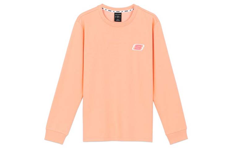Skechers Casual Crewneck Pullover Sweatshirt Unisex Orange Peach Pink L320U112-00X5