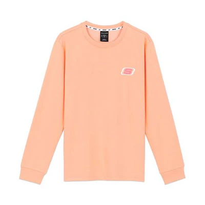 Skechers Casual Crewneck Pullover Sweatshirt Unisex Orange Peach Pink L320U112-00X5