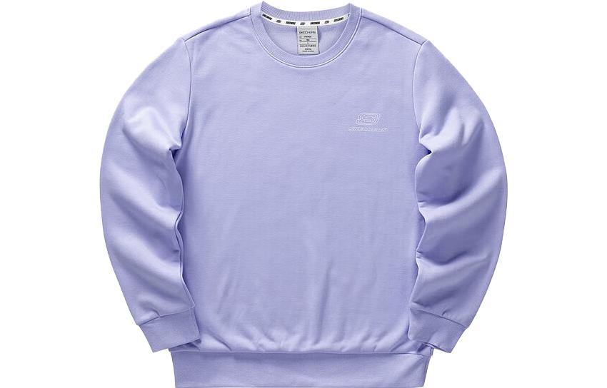 Skechers Casual Knit Crewneck Pullover Sweatshirt Unisex Sweet Lavender Color L422U220-01DU