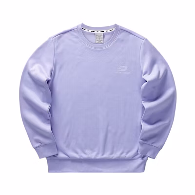 Skechers Casual Knit Crewneck Pullover Sweatshirt Unisex Sweet Lavender Color L422U220-01DU