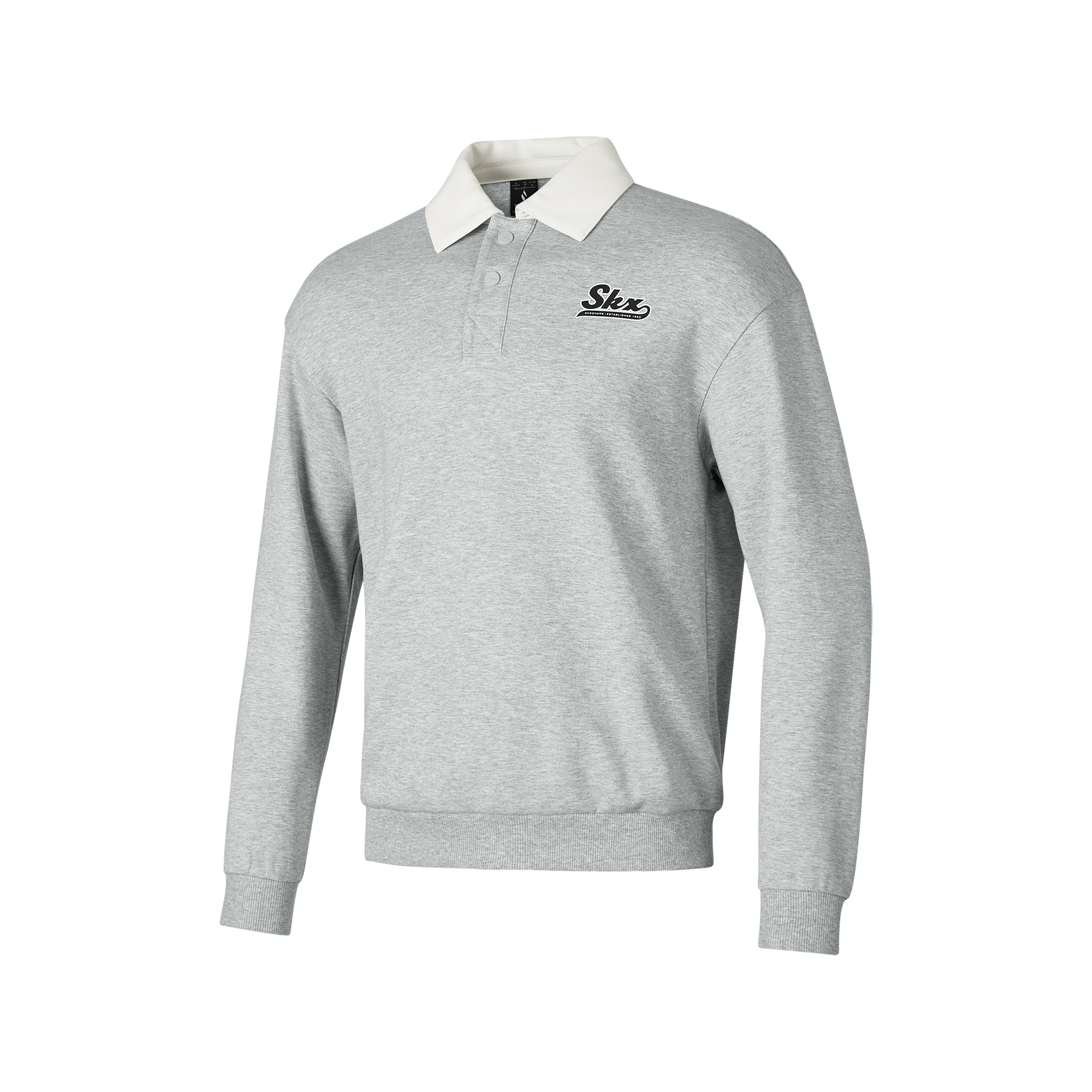 Skechers Casual Minimalist Pullover Polo Sweatshirt - Gray P424M116-01UV