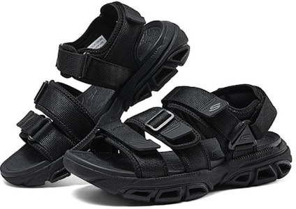 Skechers 通用休閒 沙灘涼鞋 男款 全黑色 Order Skechers 通用休閒 沙灘涼鞋 男款 全黑色