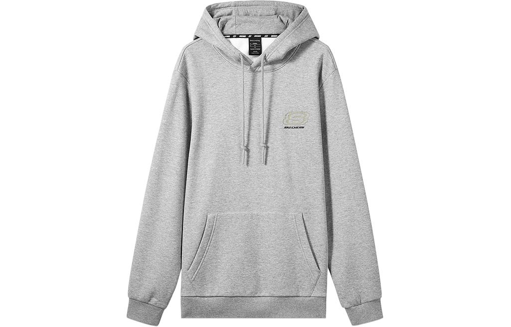Skechers Casual Series Alphabet Hoodie Unisex Light Gray Pullover L422U122-004F