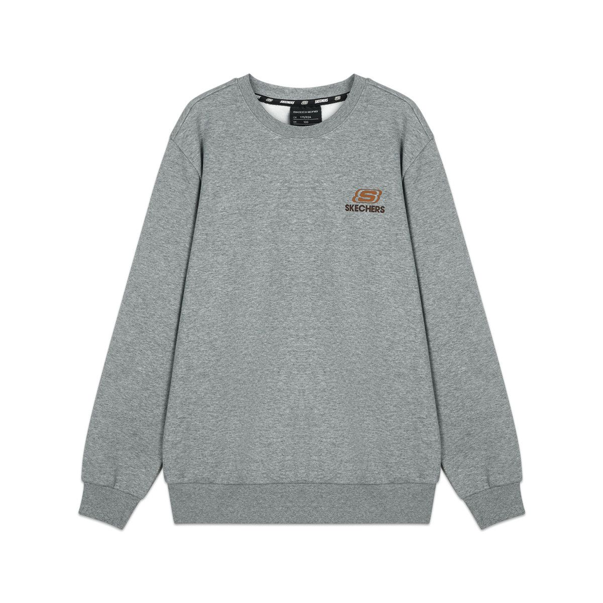 Skechers Casual Series Fleece Pullover Long-Sleeve Sweatshirt in Light Gray L423U163-004F