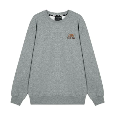 Skechers Casual Series Fleece Pullover Long-Sleeve Sweatshirt in Light Gray L423U163-004F