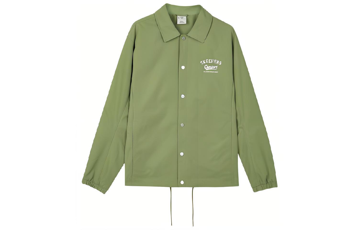 Skechers Casual Solid Long-Sleeve Jacket Chrome Green L323M111-01MX