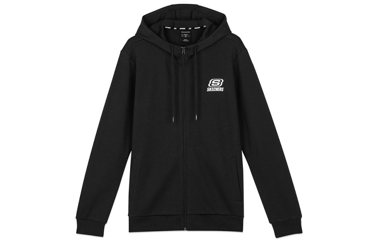 Skechers Casual Sport Knit Zip Hoodie Jacket Carbon Black L320M152-0018