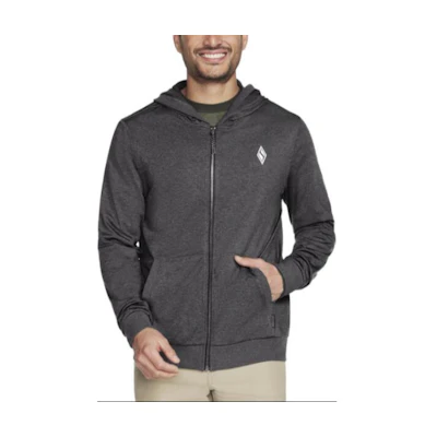 Skechers Charcoal Full-Zip Hoodie SKECH-KNITS™ Ultra GO™ Long Sleeve JA26-CHAR