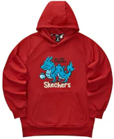 Skechers Chinese New Year Hoodie Red Pullover - Hand-Drawn Letter Print L124M012-03LC Skechers Chinese New Year Hoodie Red Pullover - Hand-Drawn Letter Print L124M012-03LC