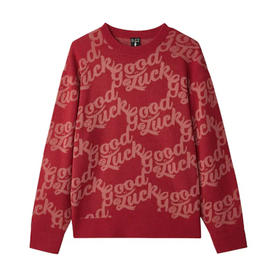 Skechers Chinese New Year Unisex Red Knit Pullover Sweatshirt L125U003-053Z