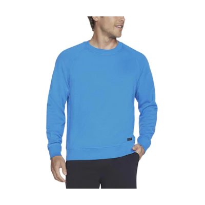Skechers Classic Blue Crewneck Pullover Sweatshirt Casual Outdoor Sports LT111-BLGR