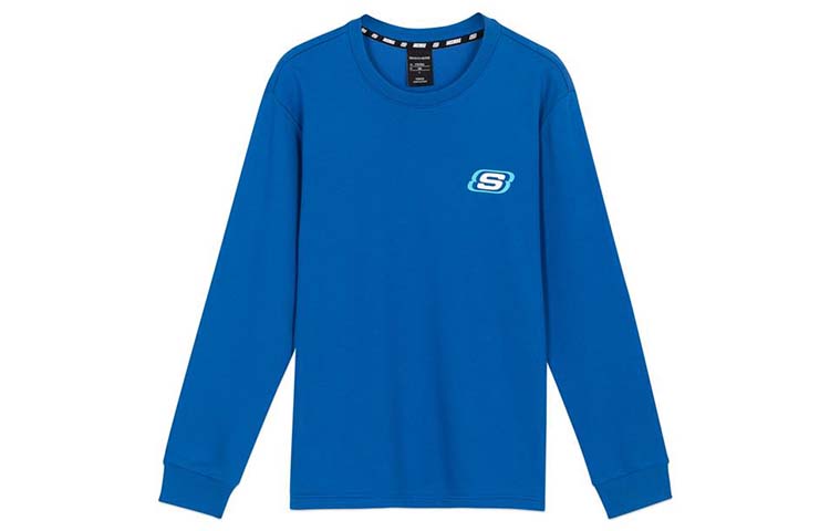 Skechers Classic Blue Pullover Crewneck Sweatshirt Unisex Casual Style L320U112-0073