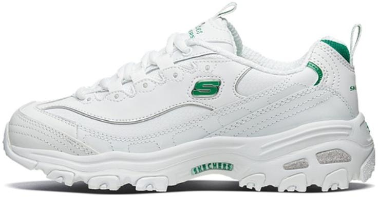 skechers-classic-fit-white-green-186864-wgr
