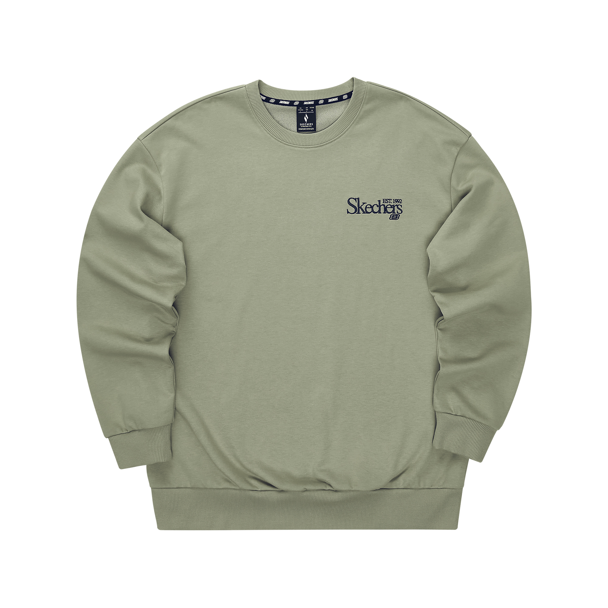 Skechers Classic Knit Embroidered Pullover Unisex Sweatshirt - Laurel Oak Gray L324U107-04AU