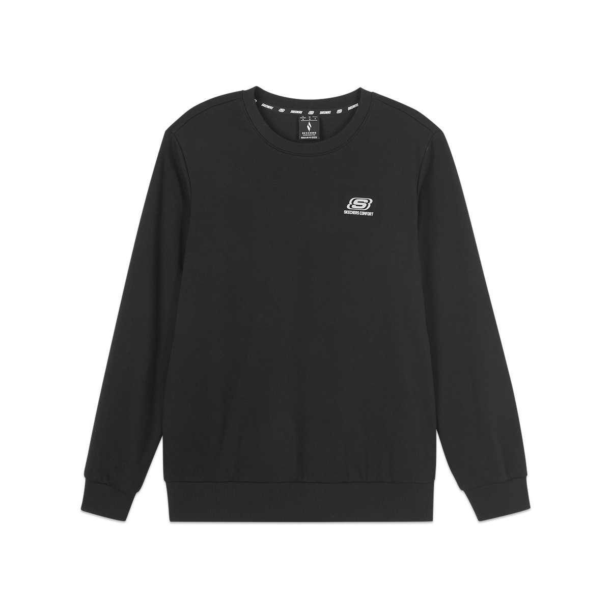 Skechers Classic Soft Pullover Crewneck Sweatshirt Unisex - Charcoal Black L424U169-0018