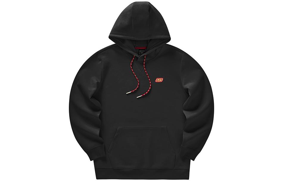 Skechers CNY Series Black Logo Patch Print Sweatshirt L123M003-0018