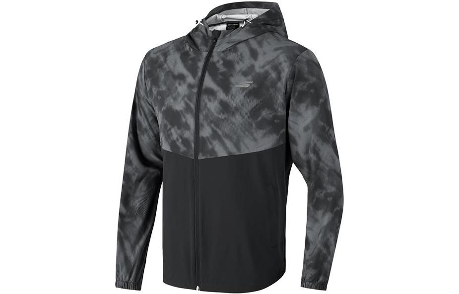 Skechers Colorblock Hooded Woven Jacket - Carbon Black P223M096-0018