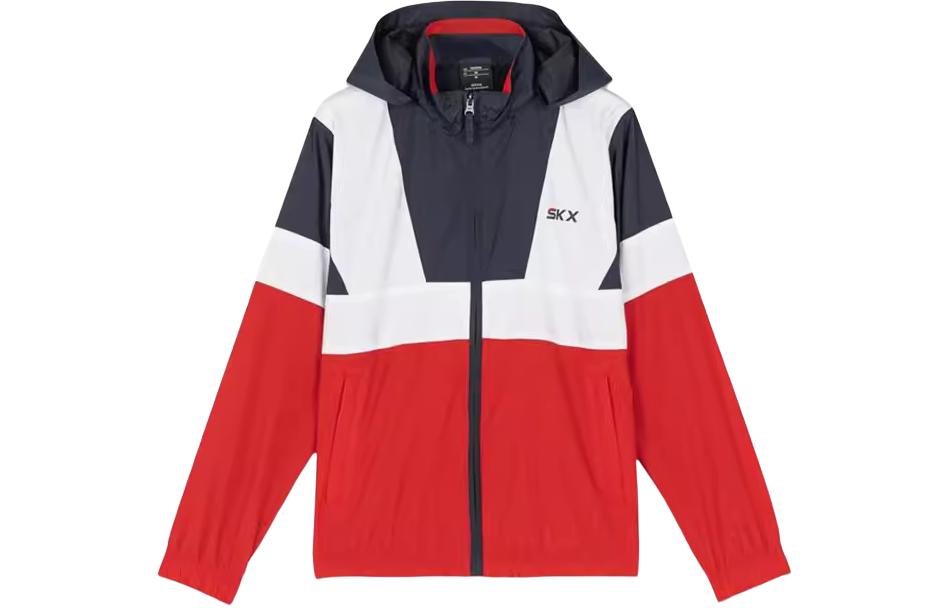 Skechers Colorblock Hooded Zip Jacket Navy Blue L320W034-002Z