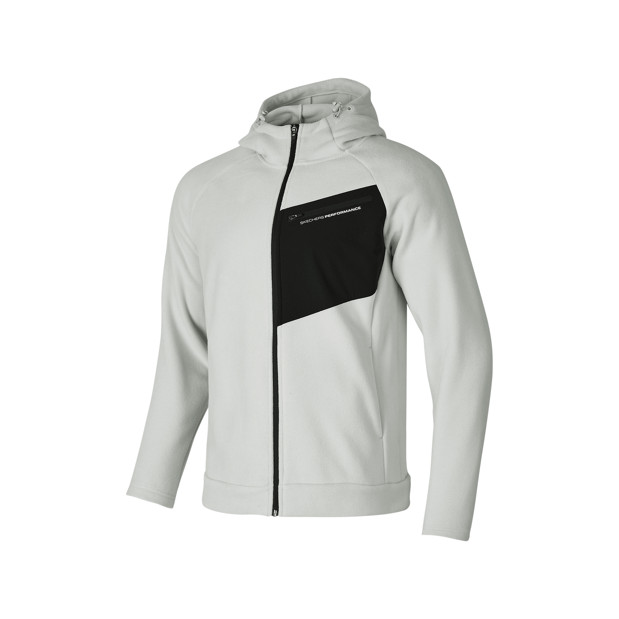 Skechers Colorblock Soft Zip Hoodie Jacket - White P424M132-0006