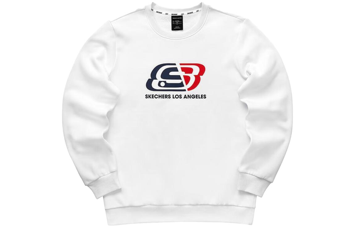 Skechers Colorful Alphabet Pullover Fleece Sweatshirt Unisex Bright White L321U174-0019