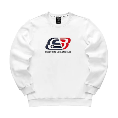 Skechers Colorful Alphabet Pullover Fleece Sweatshirt Unisex Bright White L321U174-0019