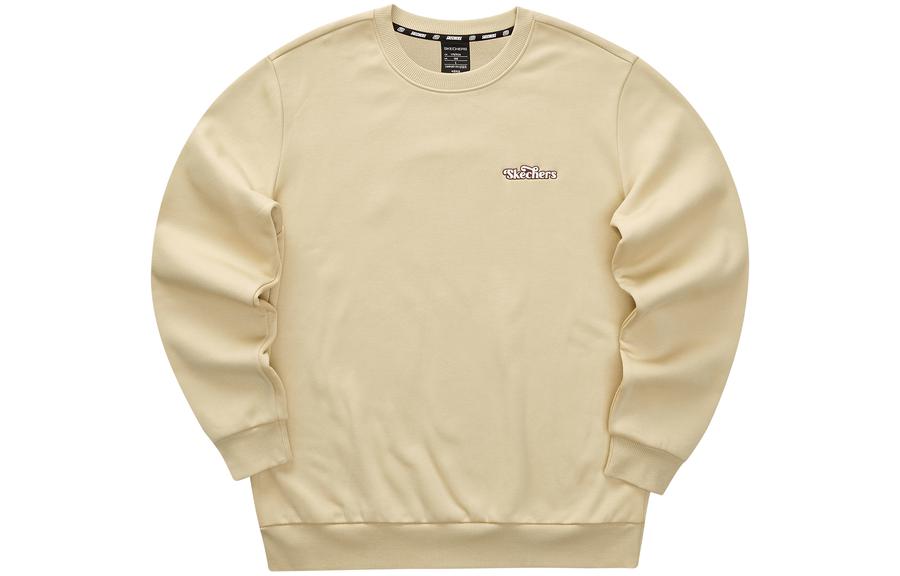 Skechers Colorful Casual Crewneck Fleece Sweatshirt Unisex - Irish Cream Color L423U104-028R