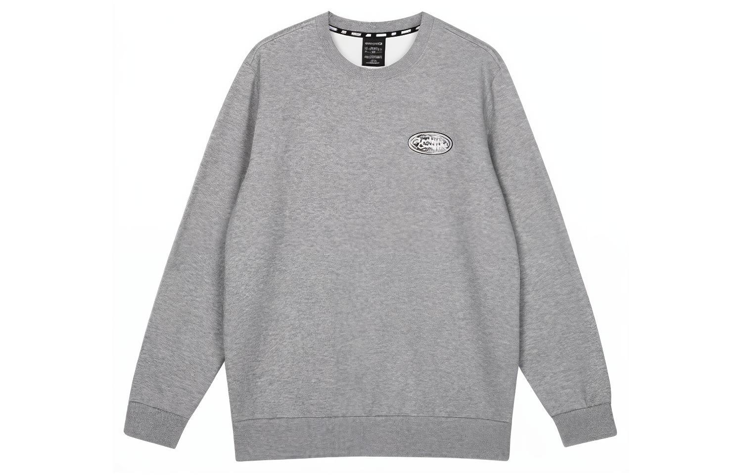 Skechers Colorful Casual Fleece Crewneck Sweatshirt Unisex - Light Gray L423U091-004F