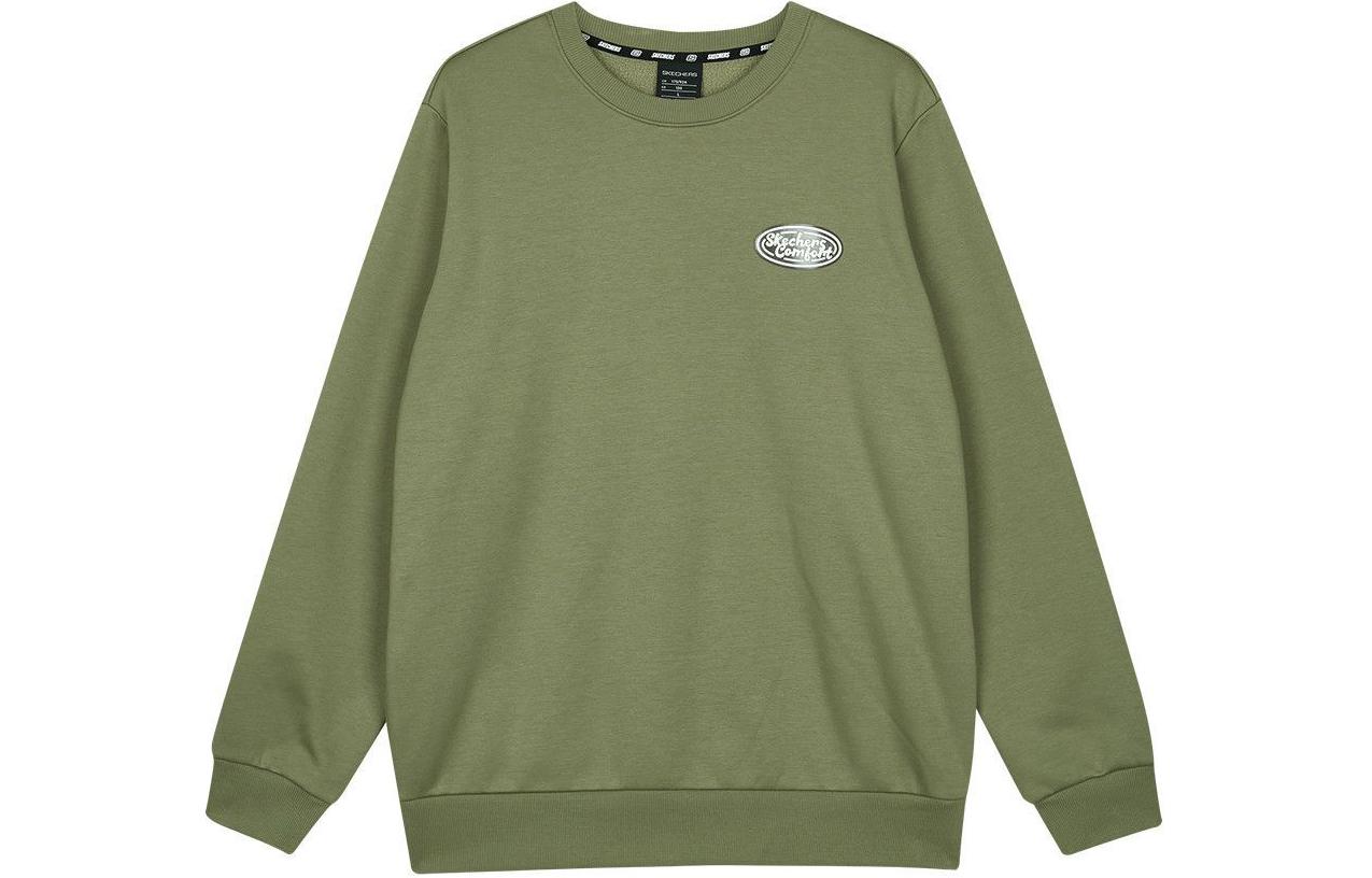 Skechers Colorful Casual Fleece Crewneck Sweatshirt Unisex - Vetiver Green L423U091-01DR