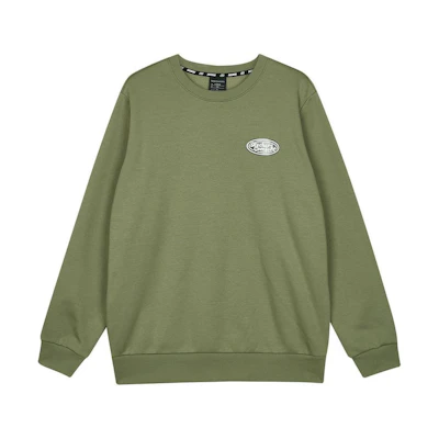 Skechers Colorful Casual Fleece Crewneck Sweatshirt Unisex - Vetiver Green L423U091-01DR