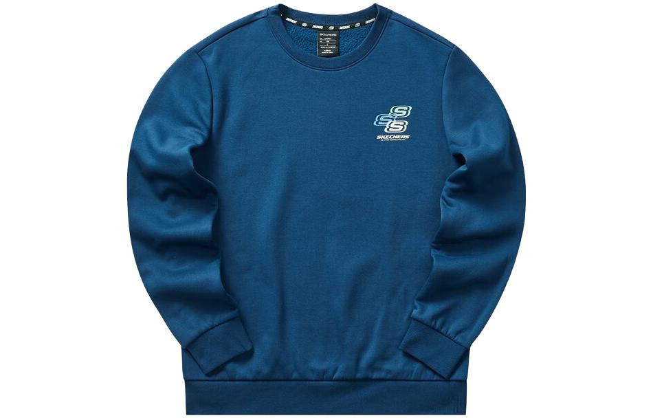 Skechers Colorful Casual Knit Pullover Sweatshirt for Men - Poseidon Blue L322M083-00H1
