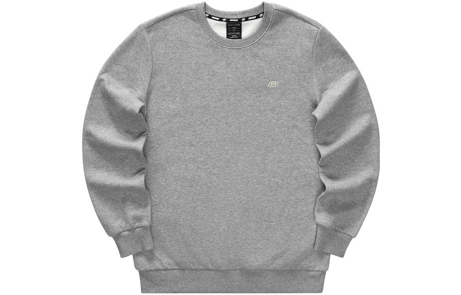 Skechers Colorful Casual Knit Pullover Sweatshirt Unisex Light Grey L423U153-004F