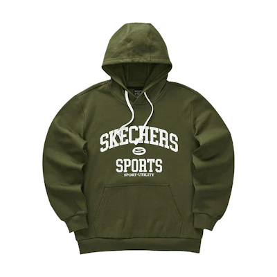 Skechers Colorful Casual Letter Hoodie for Men - Brown L423M006-0067